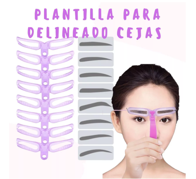 Set 8 Plantillas Delineador para cejas